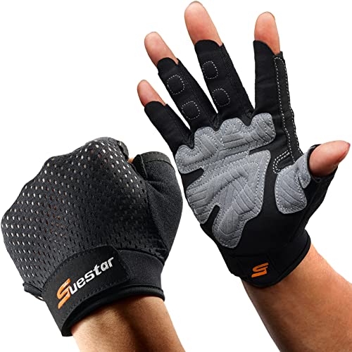 SueStar Workout Gloves for Men Women, Weight Lifting With Full Palm Protection, Excellent Grip, Ultra Breathable for Weigh...