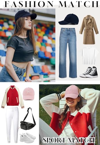 Zando Trendy Valentines Heart Baseball Caps for Women Men Girls Dad Adjustable Cute Cotton Ball Cap for Golf Tennies Travel