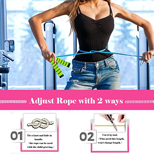 Ponydash Jump Rope, Jump Ropes for Kids, 2 Pack Kids Jump Rope Lightweight &Adjustable &Durable jumping rope for Fitness-S...