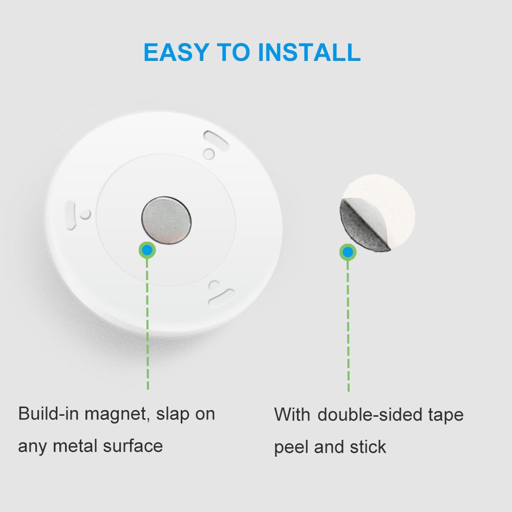 Amir Motion Sensor Light - Cordless Led Night Lights, Battery Powered, White, Model Uf5_3Pcs, Pack Of 3 For Closet, Stair, Kitchen