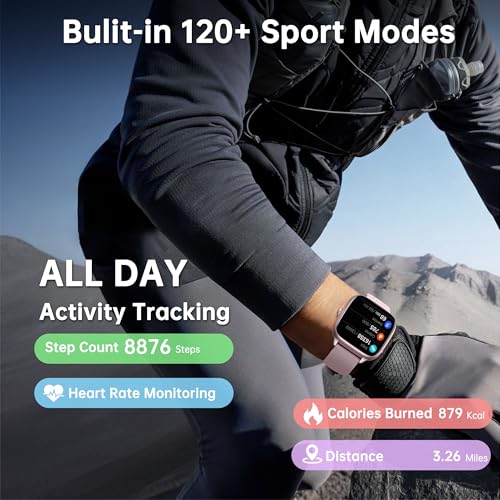 JYUAJOI Health Fitness Tracker (Answer/Make Calls), Smart Watch with 24/7 Heart Rate Monitor, Activity Tracker with Blood ...