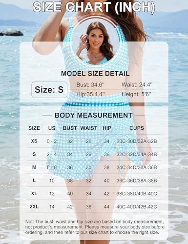 Blooming Jelly Women's High Waisted Bikini Sets Tummy Control Bathing Suit Two Piece Swim Suit 2026 Retro Swimsuit