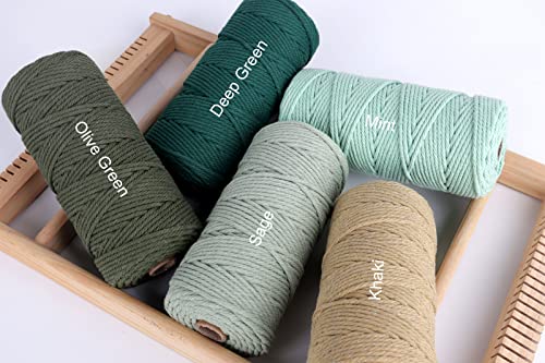 NOANTA Natural Macrame Cord 3mm x 109Yards, Beige Macrame Rope, Cotton Cord for Wall Hanging, Plant Hangers, Christmas Cra...