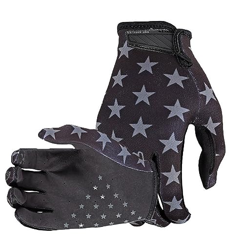 EXCEREY American Flag Style Cycling Gloves Mountain Bike Gloves with Gel Padding Breathable Mesh for Men/Women All-Season ...