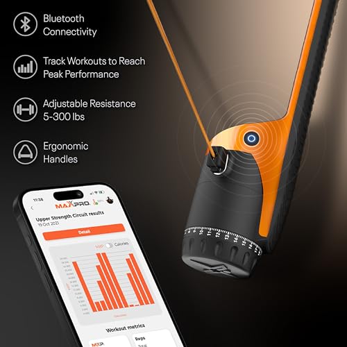 MAXPRO Fitness: Cable Home Gym | As Seen on Shark Tank | Versatile, Portable, Bluetooth Connected | Strength, HIIT, Cardi...