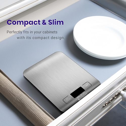 Etekcity Food Kitchen Scale, Digital Grams and Ounces for Weight Loss, Baking, Cooking, Keto and Meal Prep, LCD Display, M...