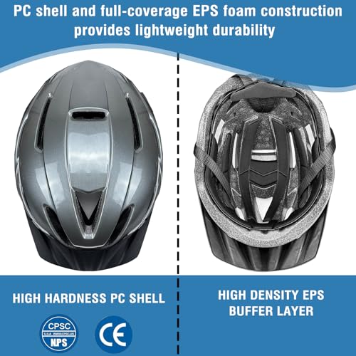 AISSTXERO Bike Helmet for Adults - CPSC Certified Road Cycling Helmet with Adjustable Dial Fit & Removable Visor, Lightwei...