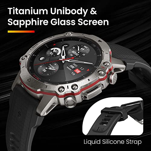 Amazfit Falcon Premium Smart Watch 49mm, Fitness Watch, Dual-Band GPS, AI Fitness Coach, Titanium, 14-Day Battery, 200m Wa...