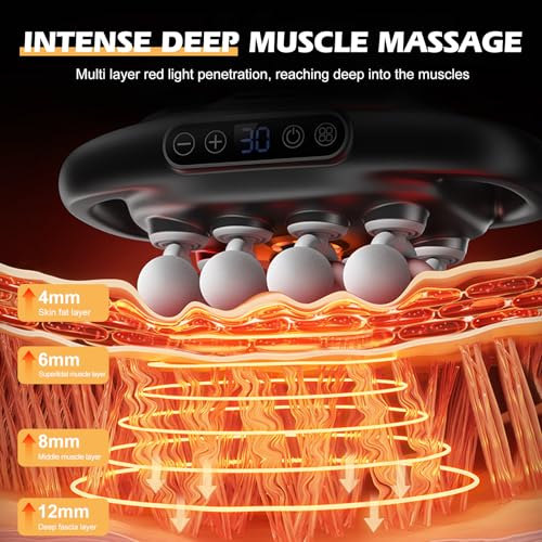 PakaLife 16-Drive 8-Head Massage Gun Set，Professional Massage Gun Deep Tissue with Cupping Kit for Massage Therapy, Back M...