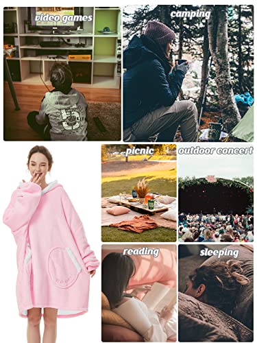 Century Star Wearable Blanket Hoodies for Women Men Sherpa Oversized Thick Cozy Fleece Soft Warm Adult Sweatshirt Hooded