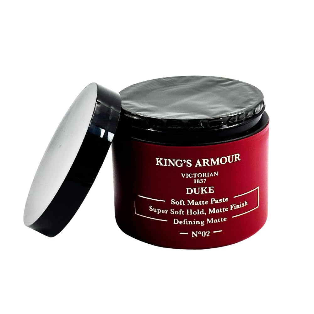 King's Armour DUKE - Lightweight Matte Hair Paste for Men | Soft Hold, Natural Texture | Everyday Styling with Royal Class - 110