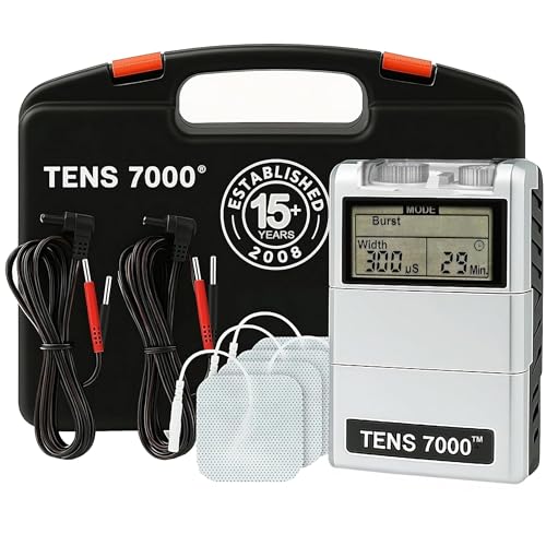 TENS 7000 Digital TENS Unit with Accessories - Muscle Stimulator Machine for Back Pain Relief, Sciatica, Neck, Nerve, Shou...