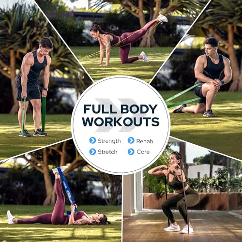 Pull Up Assistance Resistance Bands - Long Loop Power Bands for Men and Women - Strength Power Flexibility Training at Hom...