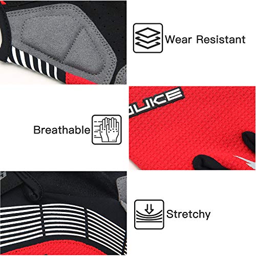 Souke Sports Cycling Bike Gloves - Padded Half Finger Bicycle Gloves with Shock-Absorbing, Anti-Slip, Breathable MTB & Roa...