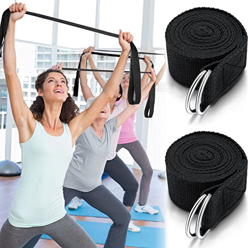 6 Pcs Yoga Strap for Stretching 8 Ft Yoga Exercise Adjustable Straps Bands with Safe Adjustable D Ring Buckle for Pilates ...