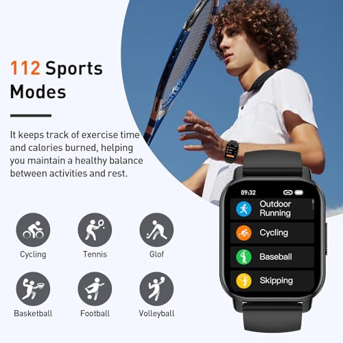 Smart Watch for Men Women, 1.85" HD Touchscreen Fitness Tracker with Bluetooth Calling, 2025 Fitness Watch with 110+ Sport...