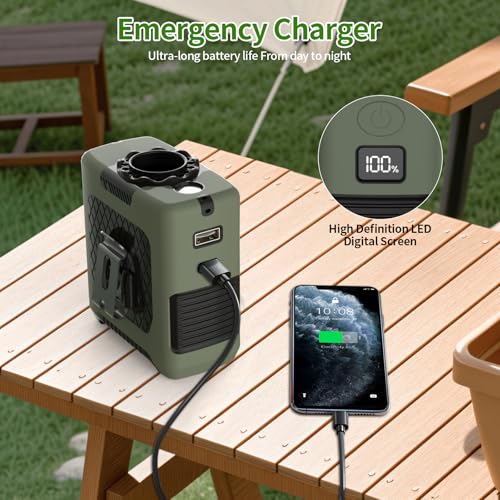 Portable Fan Wearable Personal Fan with 5 Speed Max 55 Working Hours Low Noise Portable Neck Fans Cooling Waist Fans for C...