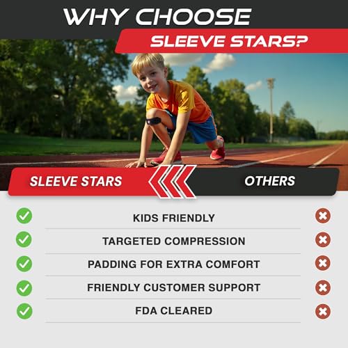 Sleeve Stars Swedish Brand Patellar Tendon Support Strap for Women & Men Effective Osgood Schlatter Knee Brace Youth & Kid...