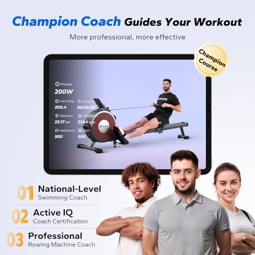 MERACH Rowing Machines for Home, Magnetic Rowing Machine with 16 Levels, Rower Machine of Quiet Resistance, Dual Slide Rai...