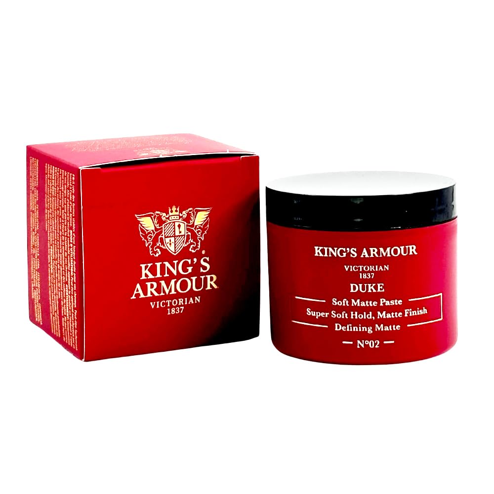 King's Armour DUKE - Lightweight Matte Hair Paste for Men | Soft Hold, Natural Texture | Everyday Styling with Royal Class - 110