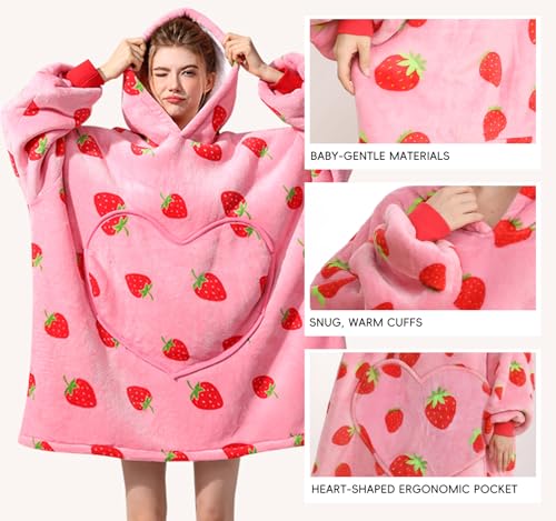 Dietersler Wearable Blanket Hoodie, Women Oversized Fluffy Hoodies Blanket,Warm Cozy Sherpa Sweatshirt Gift,One Size for All