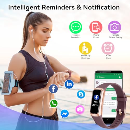 APPBYER Fitness Tracker with 24/7 Heart Rate, Blood Oxygen Blood Pressure Sleep Monitor, Activity Trackers 6 ATM Waterproo...