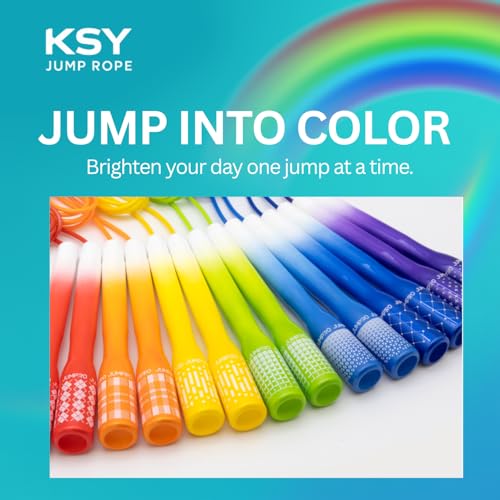 Jump Rope for Women (Rainbow Series) – Adjustable Cardio Rope for Women’s Fitness & Home Workouts | Soft-Grip Handles, Smo...