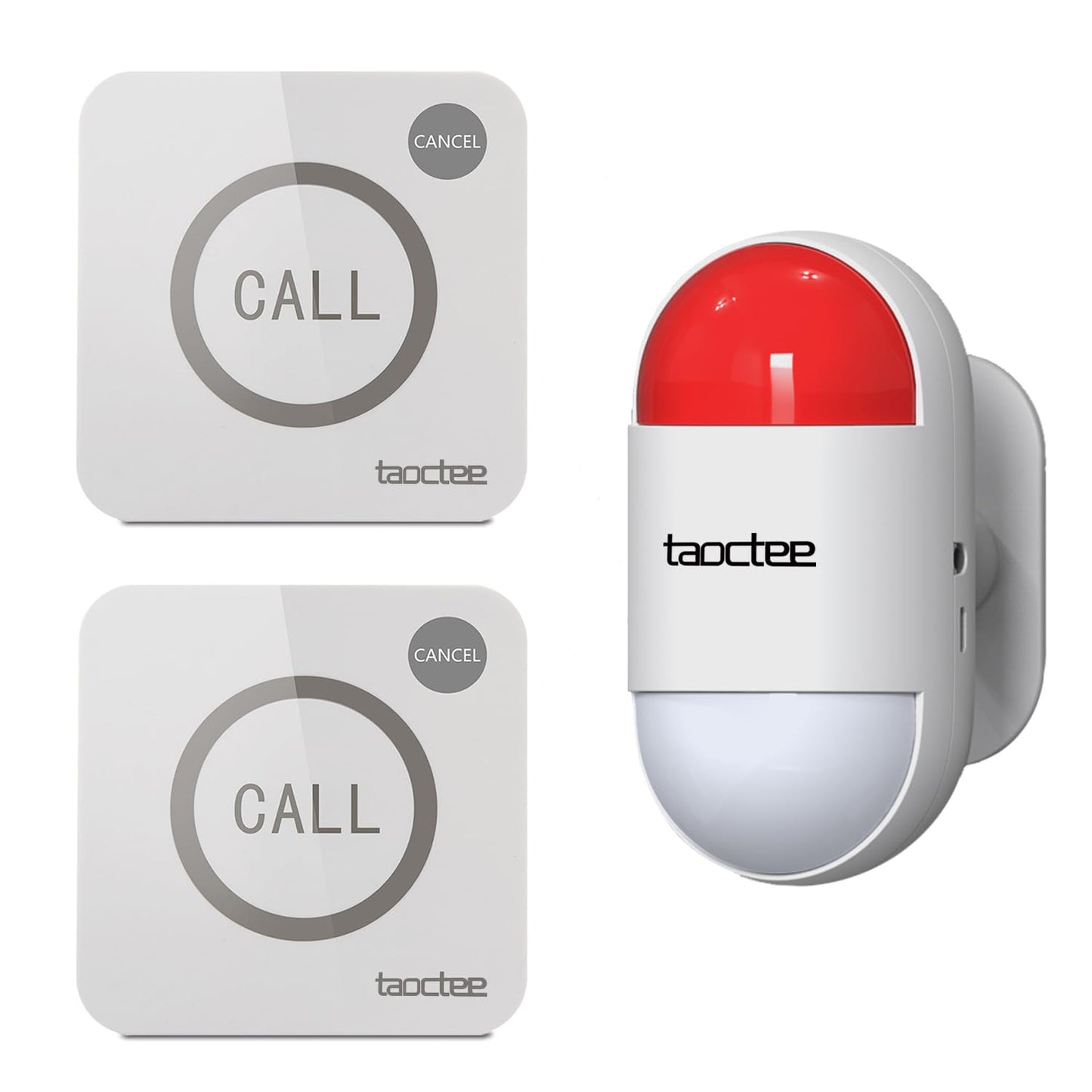 Taoctee Panic Button Alarm For House Remote Control Strobe Siren Alarm System Sound & Light Emergency Panic Button For Security,
