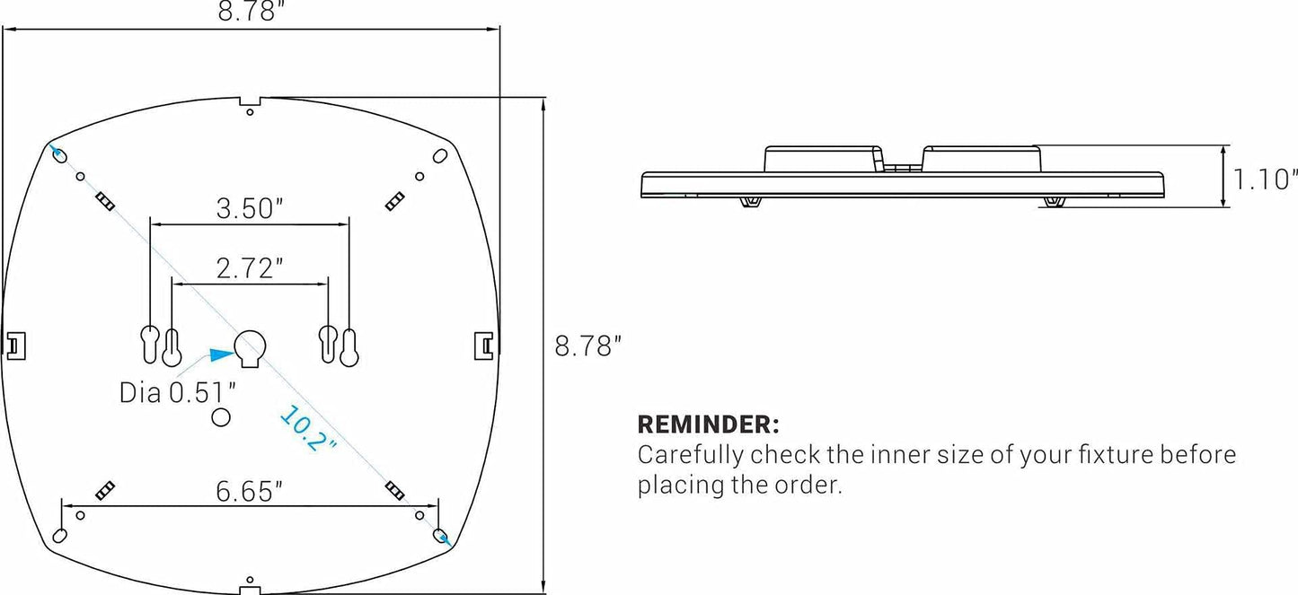 Legental Dimmable LED Light Engine, 40W, 5000K, 8.5in PCB Size, Alloy Steel Retrofit Kit for Ceiling Lights and Fans