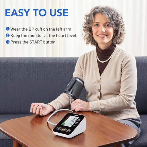 Arm Blood Pressure Monitor,maguja Blood Pressure Machine,BP Monitor Automatic Upper Arm Digital with Blood Pressure Cuff f...