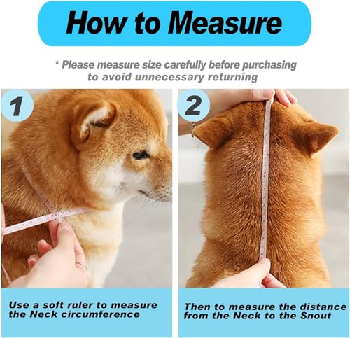 Supet Dog Cone Collar Adjustable After Surgery, Comfortable Pet Recovery Collar & Cone for Large Medium Small Dogs, Elizab...