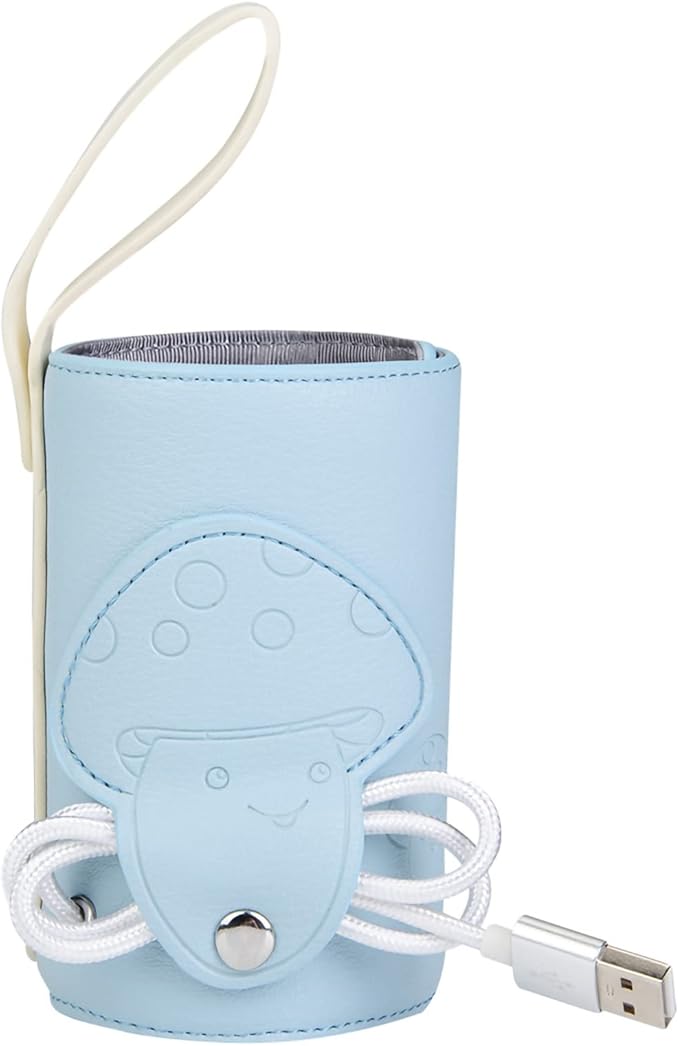 Portable Milk Warmer,Baby Bottle Warmer, USB Baby Bottle Warmer Portable Milk Travel Storage Insulation Thermostat(Blue), Baby Bottle Warmer for breastmilk car Baby Bottle Warmer Infant Feeding