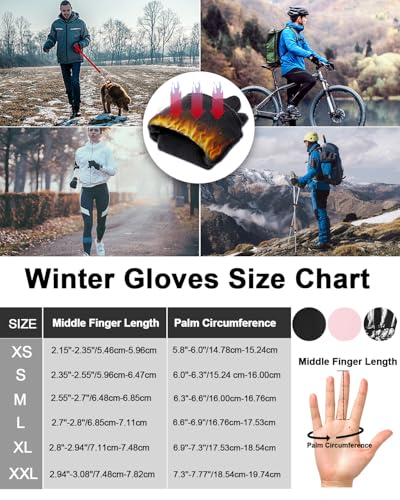 RIGWARL Gloves for Cool&Cold Weather Waterproof, Winter Gloves for Men Women Touch Screen