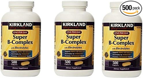 Kirkland Signature One Per Day Super B-Complex with Electrolytes,500 tablets