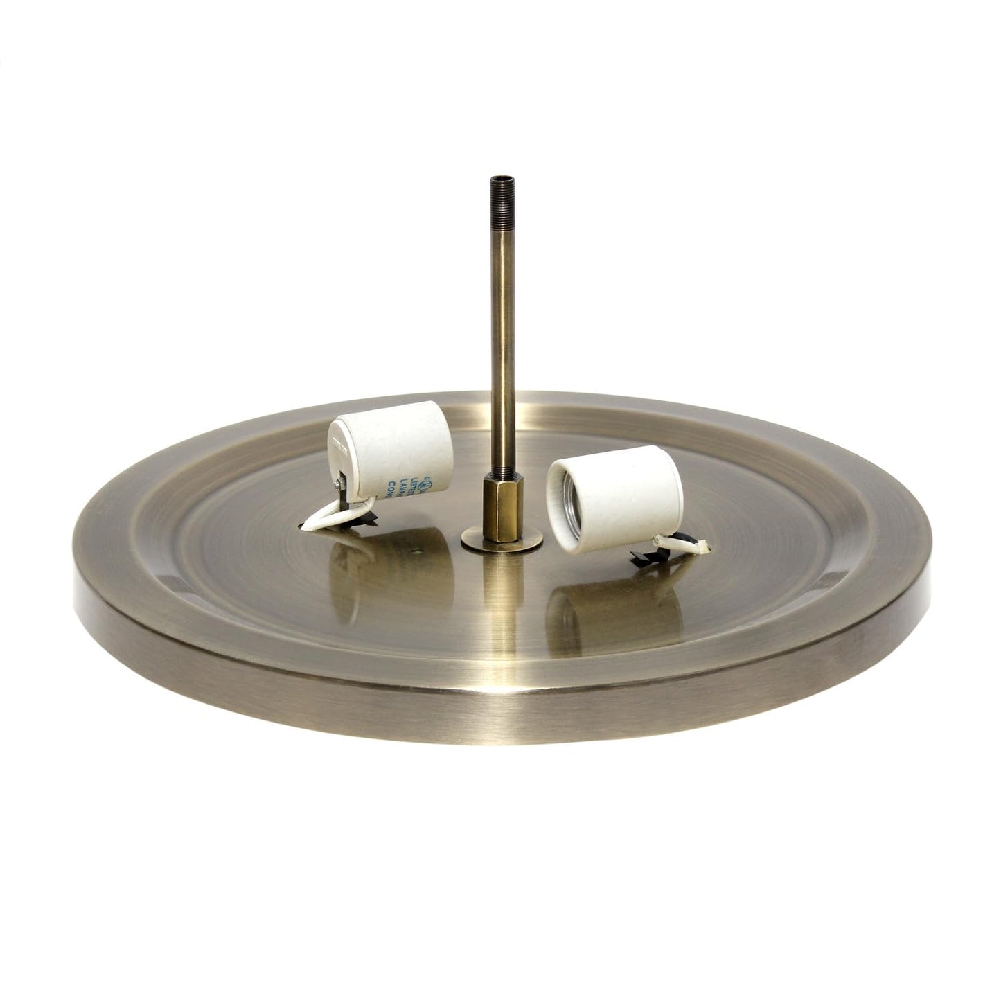All The Rages 2-Light Flush Mount Ceiling Light, Crystal, Antique Brass, Model Lhm-2000-Ab-2Pk, Set Of 2