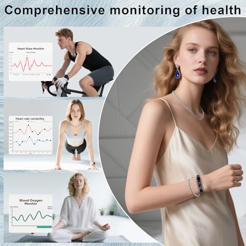Fitoncloud Smartwatch for Women Men, Ultralight Smart Bracelet with Heart Rate/Blood Oxygen/Sleep Monitor/Pedometer,12 Spo...