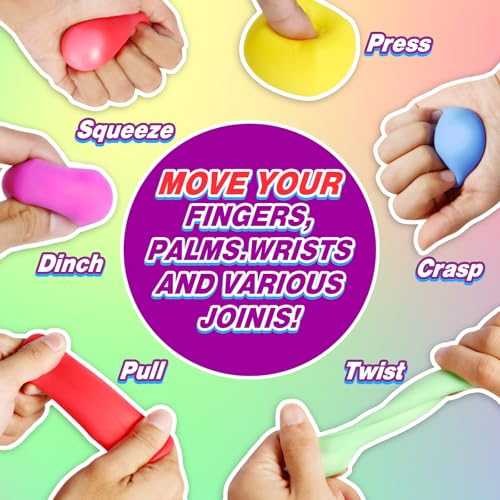 40 Pack Slow Rising Stress Cube Fidget Toys, Squishy Balls Sensory Fidget Toys for Kids Adults, Square Shape Fidgets for C...
