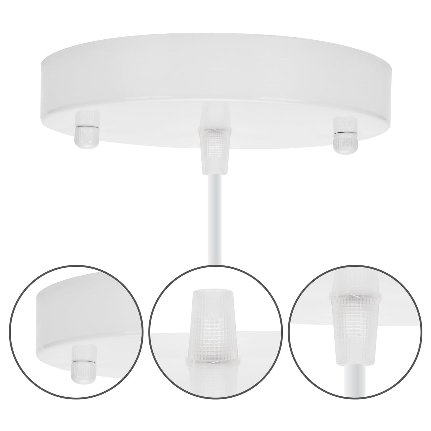 Sangle Sopffy Pendant Light Canopy Kit  5.8 Inches Ceiling Lighting Canopy Kit With All Mounting Hardware Modern Chandelier Ceiling Plate Cover For Pendant Lighting Fixtures  White (White)