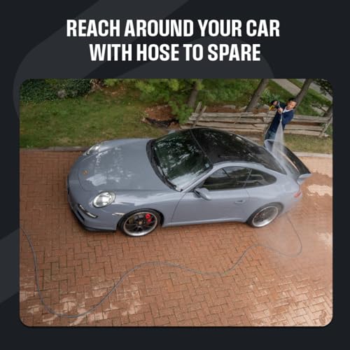 ACTIVE Pressure Washer Hose 50 Ft 5/16" - Kink Resistant Steel braided Power Washer Hose for All Electric & Gas Pressure W...