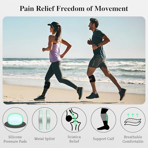 Oyakin Sciatica Pain Relief Devices Brace, Sciatic Nerve Knee Brace with Dual Adjustable Pressure Pads Targeted Compressio...