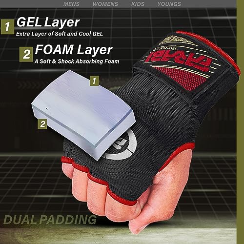 Farabi Quick Wraps Gloves Gel Paded Hand Wraps Adult MMA Boxing Muaythai Bandages Hand Protector 80cm Meter Wrist Support ...
