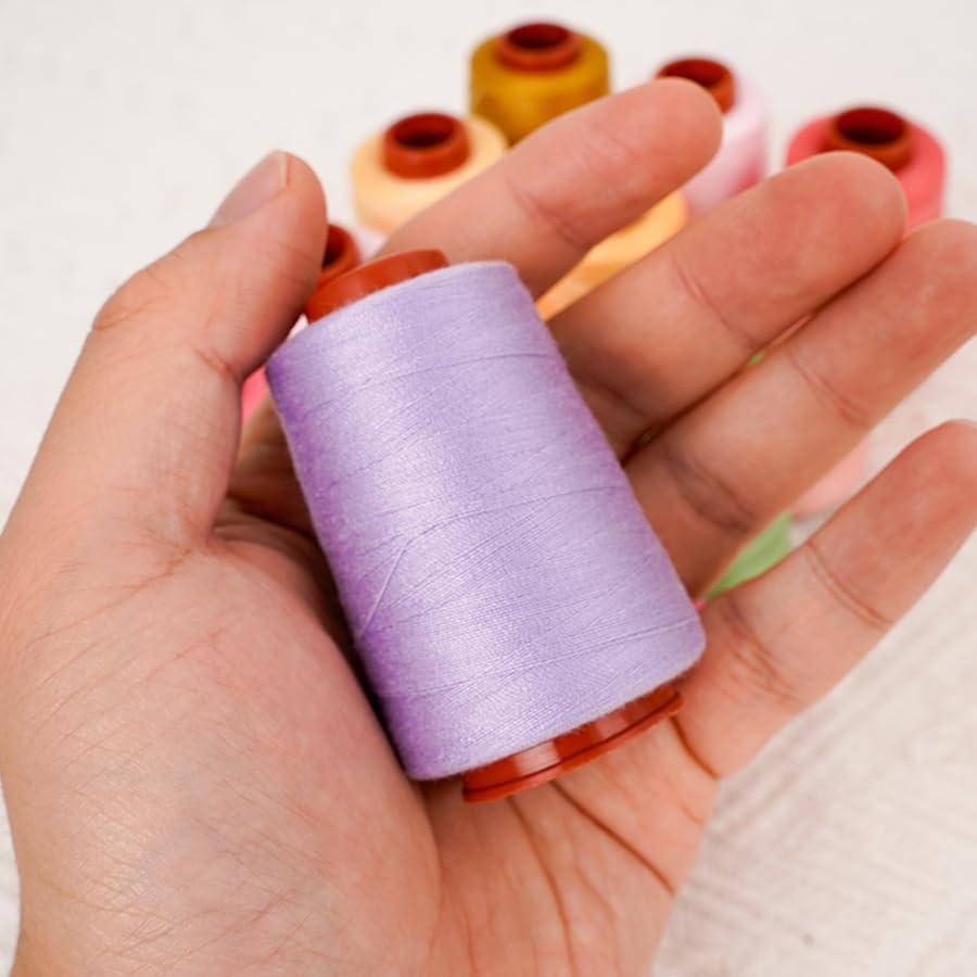 12PCS Sewing Thread Kit 30wt Spools,12 Colors,Assorted Colors Each 800 Yards of Polyester Threads for Sewing Hand and Machine,Stitching, Quilting, Serger (ZH-800YARDS-2ZH)