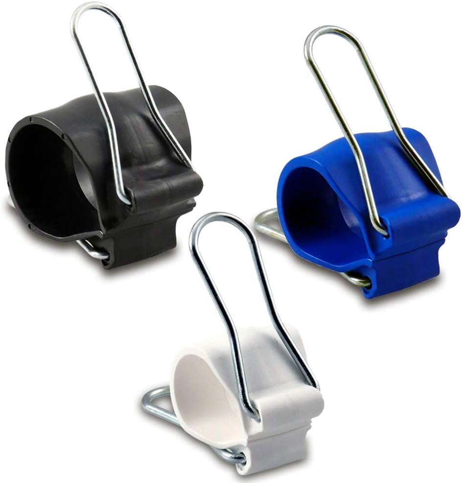 Cable Management Clips: Versatile Reusable Cord Holders for Christmas Lights, Holiday Decor, and Outdoor String Lights - 24 Pack (8 Small White, 8 Medium Blue, 8 Large Black)