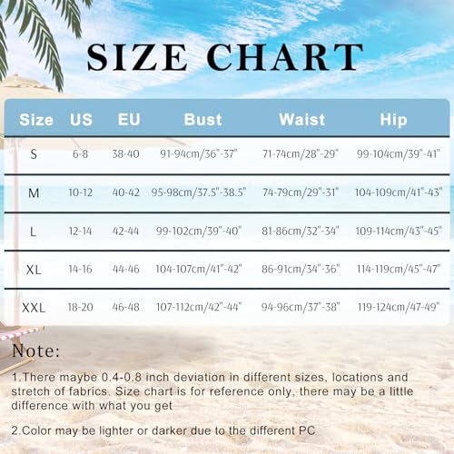 TcIFE Women's Bathing Suits Tummy-Control V-Neck One-Piece Swimsuits