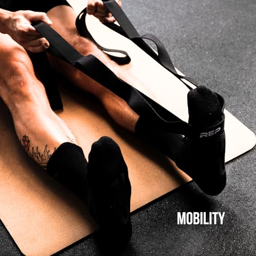 REP Fitness Cotton Stretching Strap – Yoga Band with Loops for Flexibility Training, Physical Therapy, Leg & Back Stretch,...