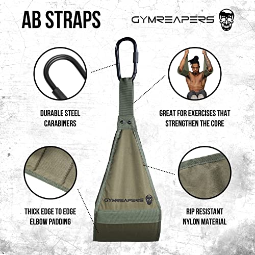 Gymreapers Hanging Ab Straps for Pull-Up Bar — Hang Bar Assist Strap & Strength Workout Exercise Equipment, Padded Adjusta...