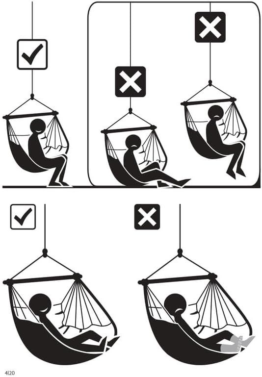 LA SIESTA® - Large Comfort Habana Cotton Hammock Chair & CasaMount - Hanging Chair w/Suspension Kit for Walls Ceilings & Square Beams - Indoor Outdoor Swing Hanging Chair Bedroom Balcony - Azure