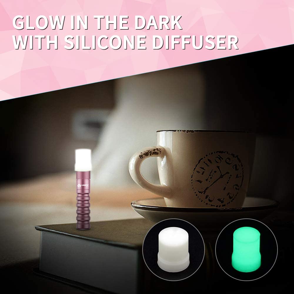 LUMINTOP EDC01 Pink Keychain Flashlight 200 Lumen, 32 Hours, IPX-8 Waterproof, Aluminum, Compact Size