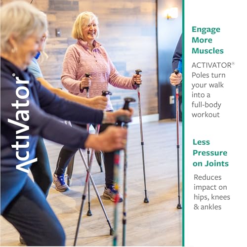 Urban Poling ACTIVATOR® Walking Poles for Balance and Rehabilitation – 1 Pair – Ergonomic CoreGrip™ Handles – Adjustable, ...