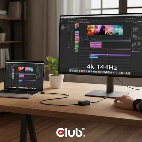 Club 3D Mini DisplayPort to HDMI Adapter 8K@60Hz 4K@120Hz - Active mDP 1.4 to HDMI Converter for Gaming PC, Aorus Series -...